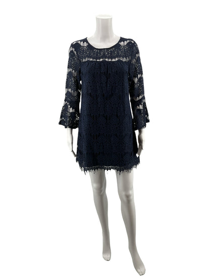 Speechless Navy Lace Pre-Owned Ladies Dress - Size Small