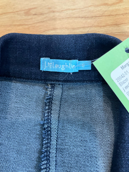 J. McLaughlin Lexington Double-Breasted Denim Blazer Size 6