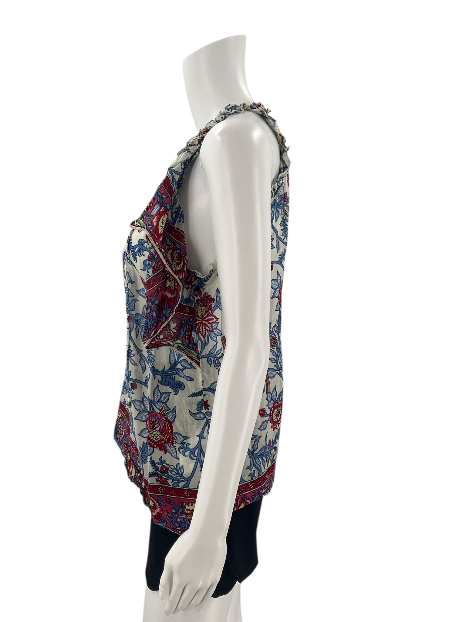 Point Sur Floral Ruffle Cold-Shoulder Halter Top Size 4 - ONLINE ONLY