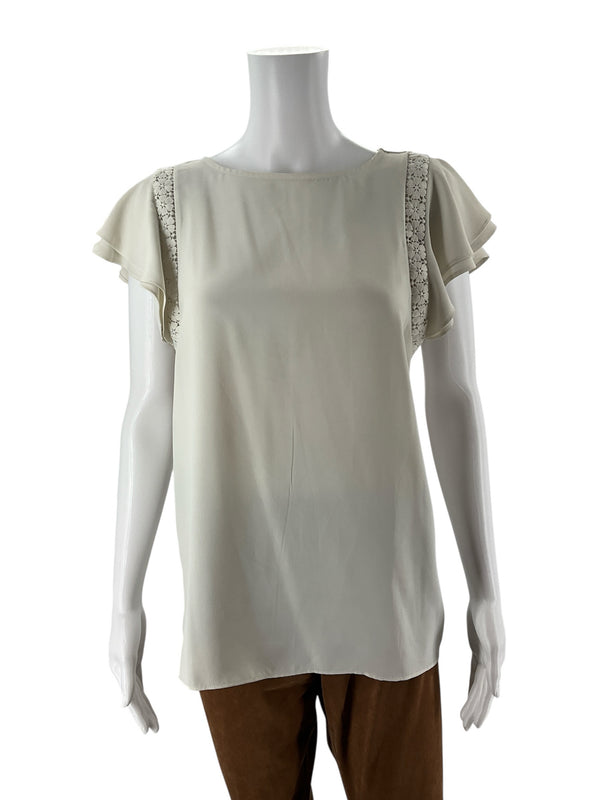 Ann Taylor Gray Pre-Owned Ladies Top - Size Medium