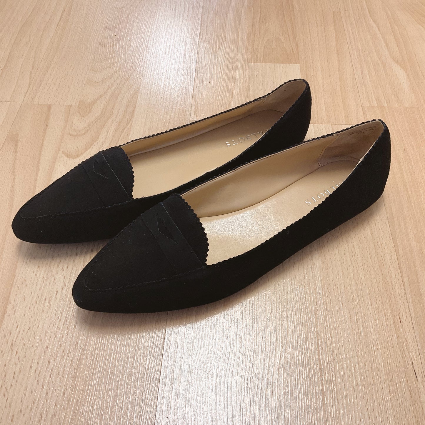 Talbots Shoe Size 11 Black Suede Pre-Owned Ladies Flats