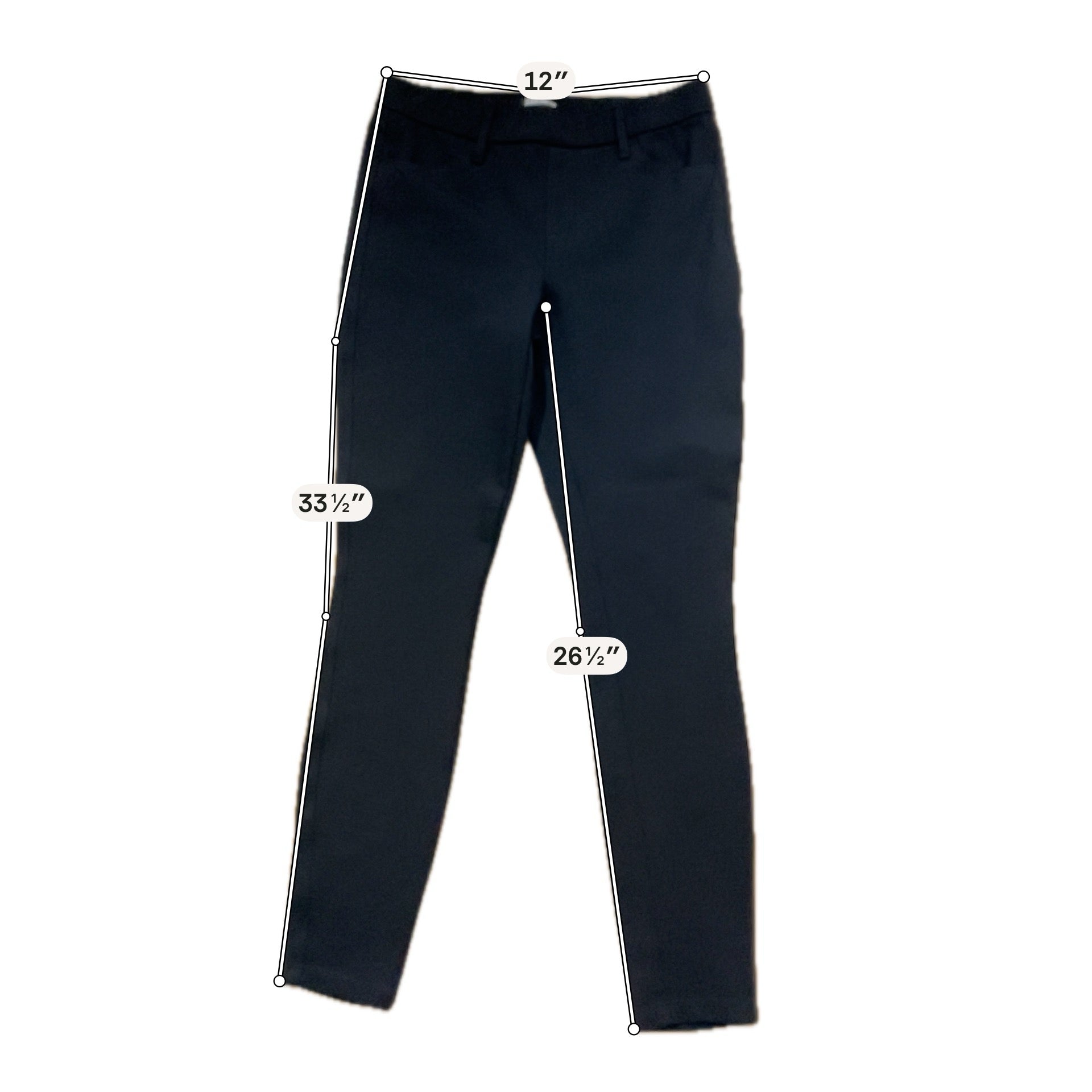 J Crew Size 2 Black Solid Pre-Owned Pants - ONLINE ONLY