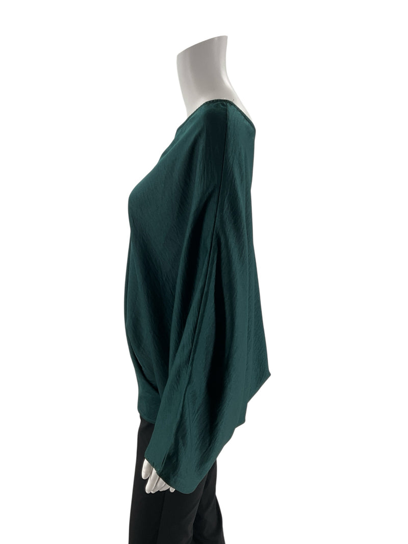 Entro Green Solid Pre-Owned Ladies Top -  Size One Size Fits Most
