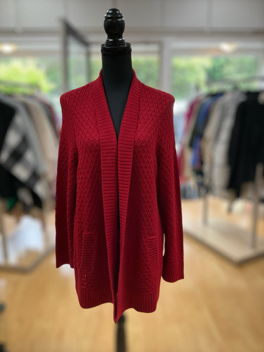 Talbots Size 2XP Red Solid shrug