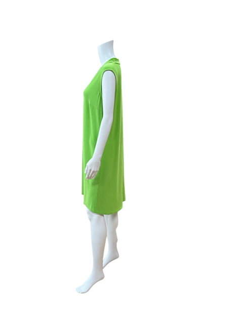 Modes Crystal Lime Solid Pre-Owned Ladies New With Tags Dress - Size Small - Margaret’s Fine Consignment