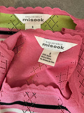 Misook pink/lime Long Sleeve Pink & Lime Green Striped Knit Cardigan &amp; Tank Top Set Size Small - Size S
