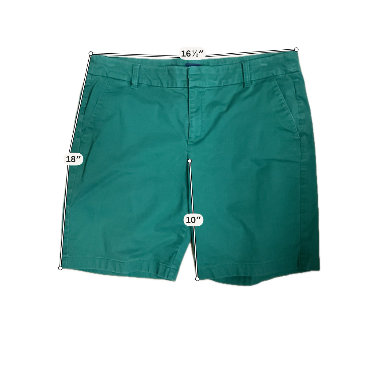 J. Crew Stretch Chino Shorts Size 14 Emerald Green - ONLINE ONLY