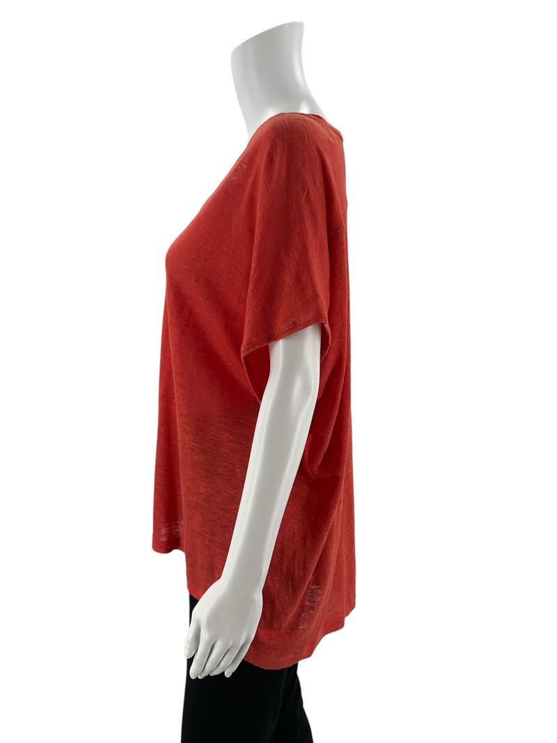 Loft Orange Solid Pre-Owned Ladies Top - Size XL
