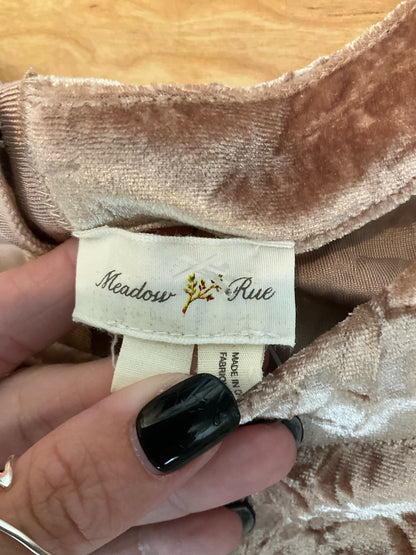 Meadow Rue Velvet &amp;amp; Sheer Floral Sleeve Blouse | Size Large - ONLINE ONLY