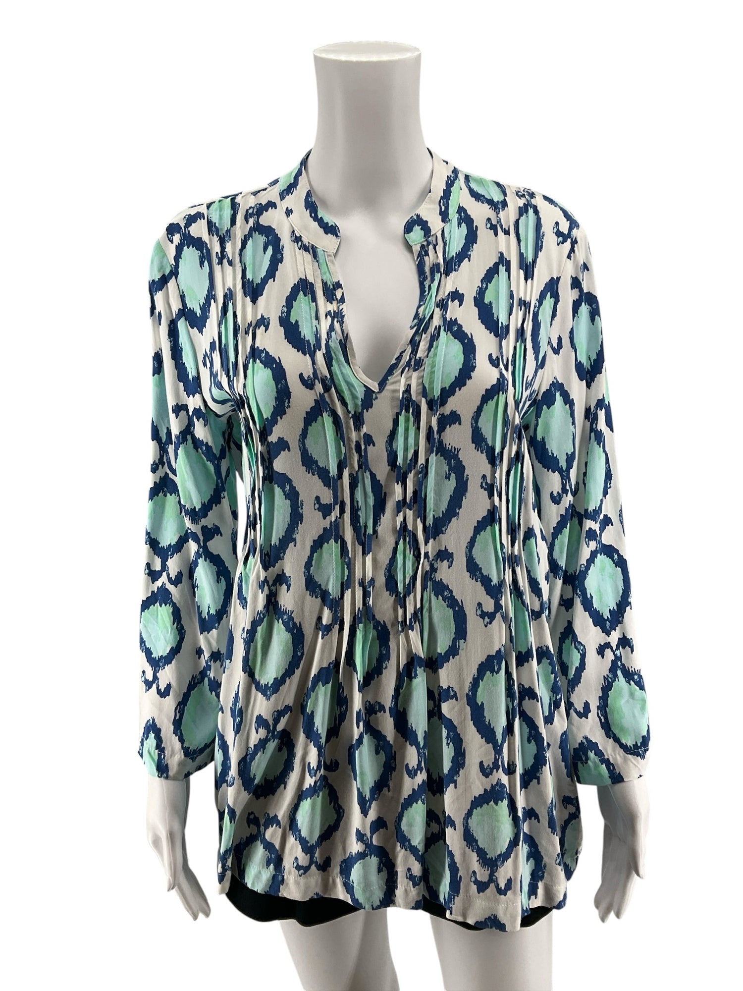 Lilly Pulitzer Elsa Top In The Vias Print Tunic Blouse Size Small