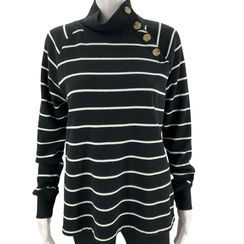 J. Crew Black White Stripe Long Sleeve Top – Size XS, Excellent Pre-Owned - Margaret’s Fine Consignment