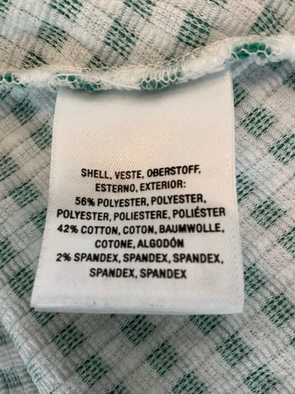 Maeve by Anthropologie Green &amp;amp; White Stripe Waffle-Knit Tank Top | Size Large