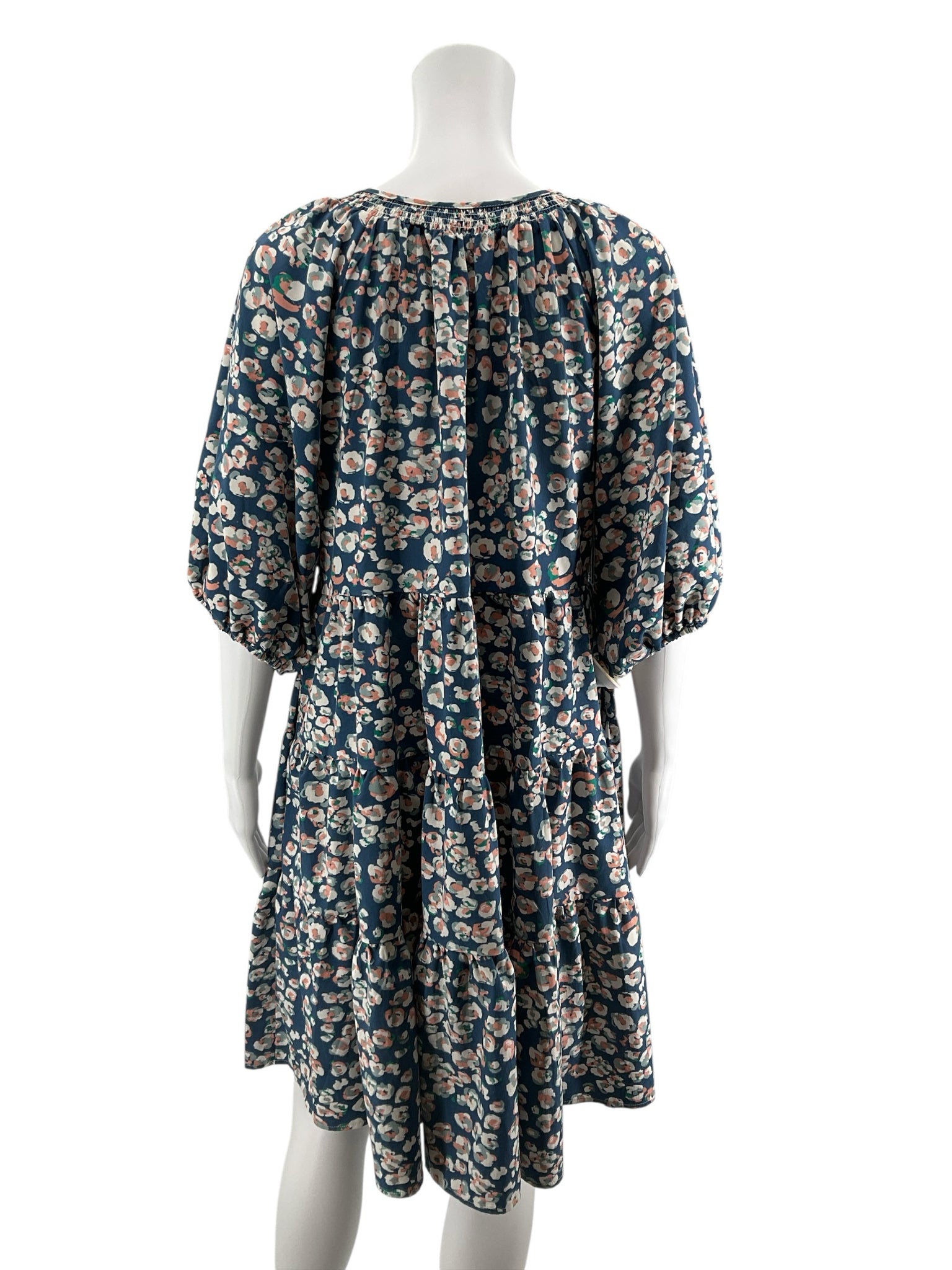 Michelle McDowell Floral Tiered Babydoll Dress with Pockets Size Large
