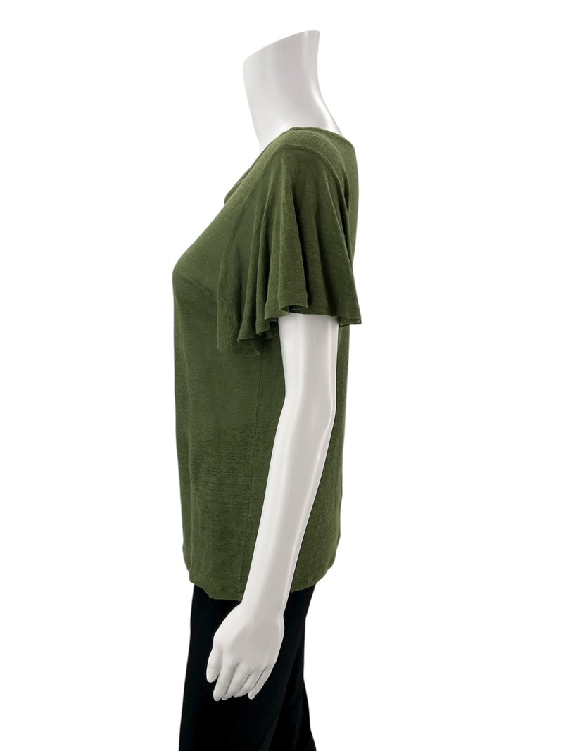 Ann Taylor Green Solid Pre-Owned Ladies Top - Size XS