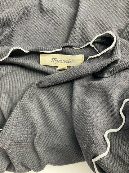 Madewell - Gray Solid Pre-Owned Ladies Casual Top - Size XL