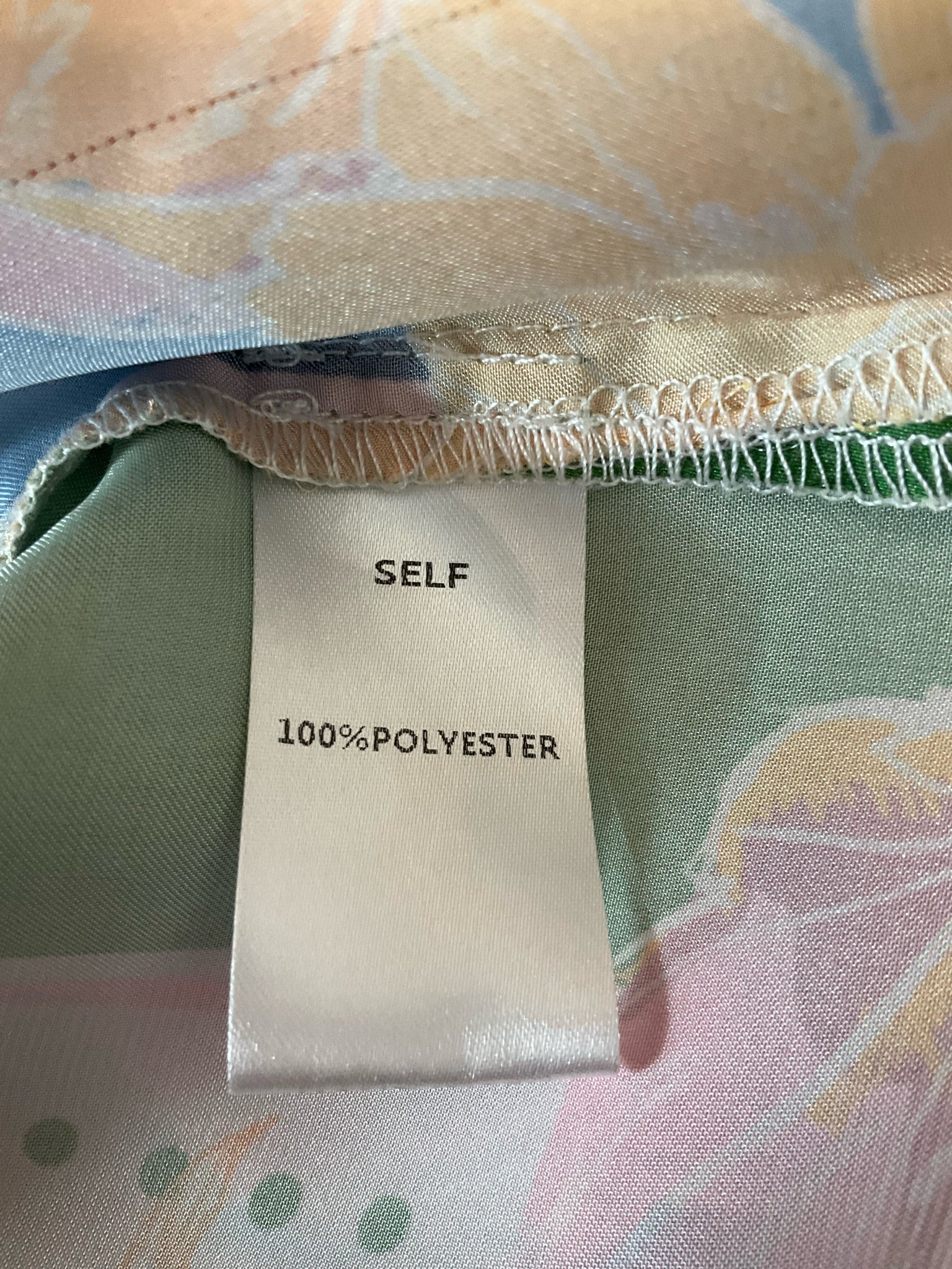 Fate Tropical Parrot Print Button-Down Blouse Size Small