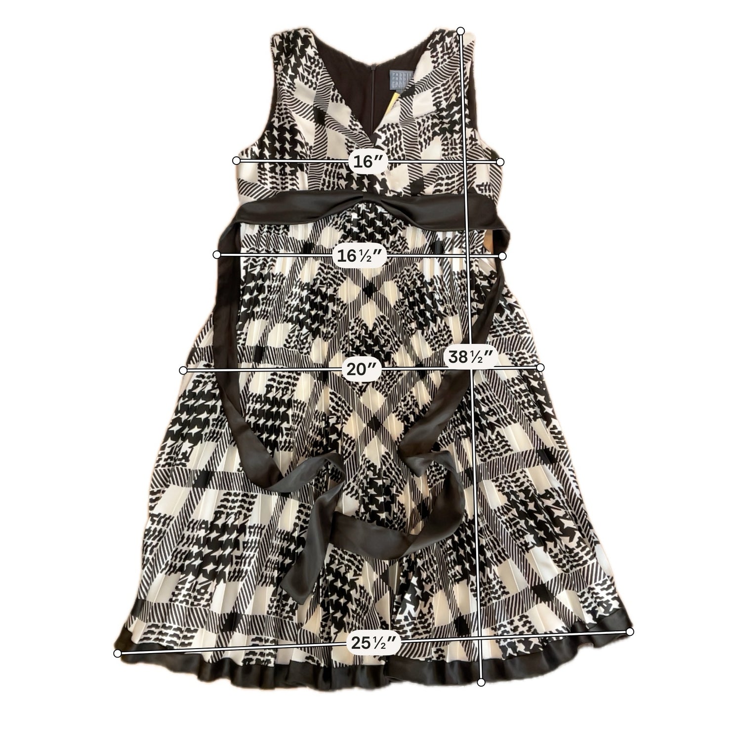 Rabbit Rabbit Rabbit Designs Abstract Print Pleated Sleeveless Dress Size 12