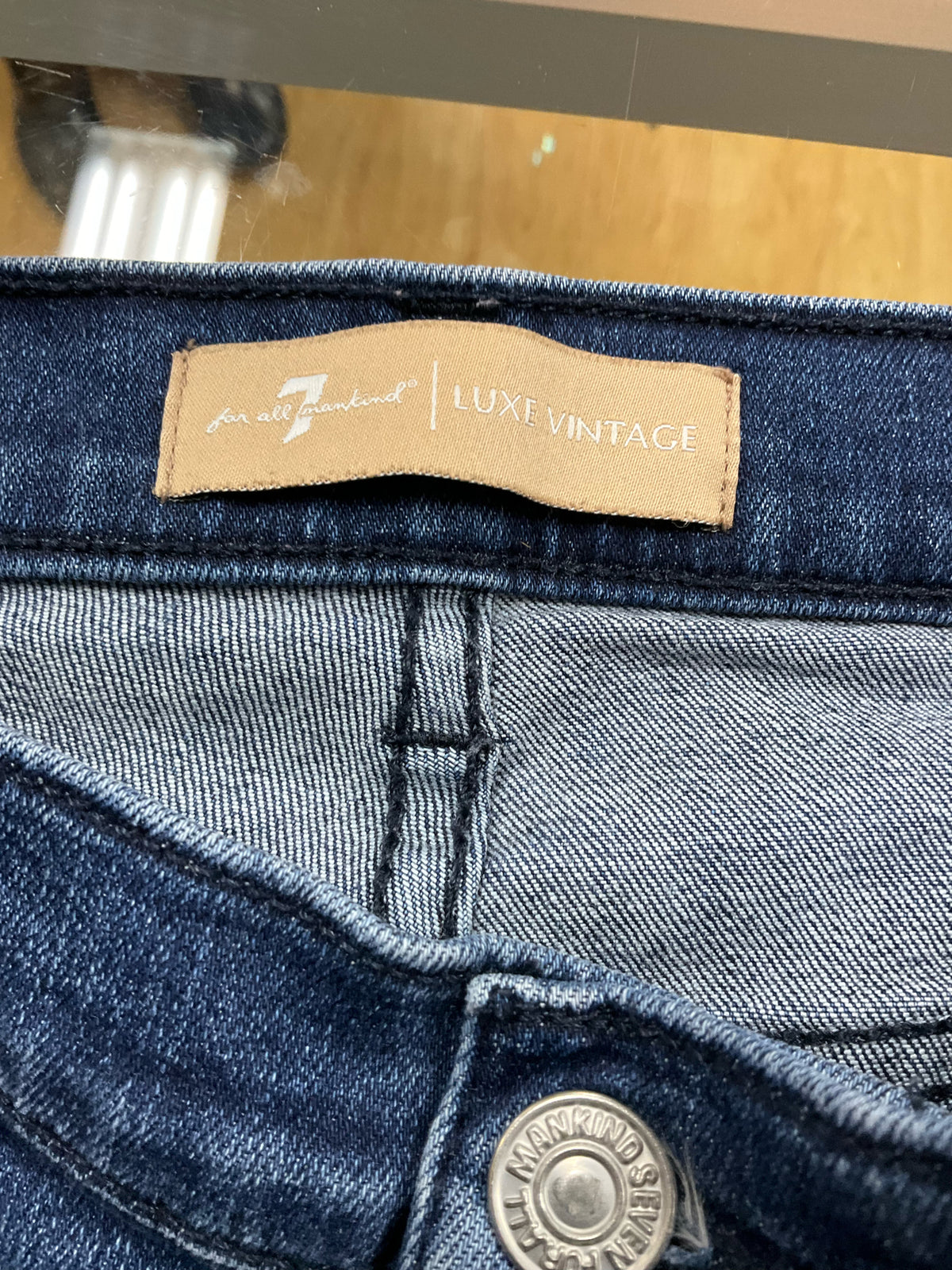 7 For All Mankind The Ankle Skinny Luxe Vintage Jeans Size 28 Raw Hem - ONLINE ONLY