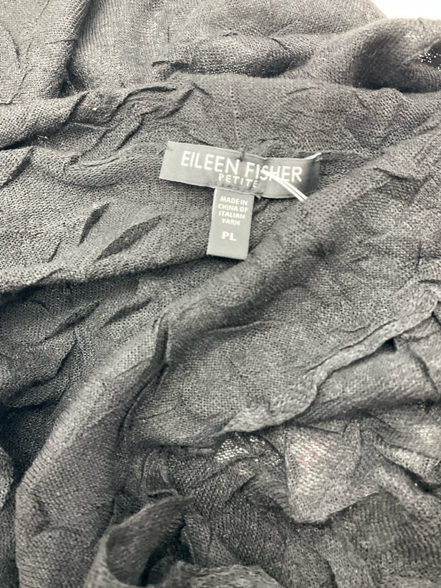 Eileen Fisher Black Pre-Owned Ladies Shrug - Size Large Petite - Margaret’s Fine Consignment