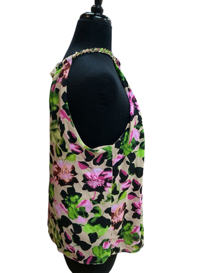 INC International Concepts Floral Chain Halter Top Size Large - ONLINE ONLY