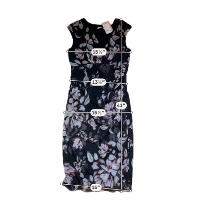 London Times Floral Ruched Surplice Sheath Dress Size 8