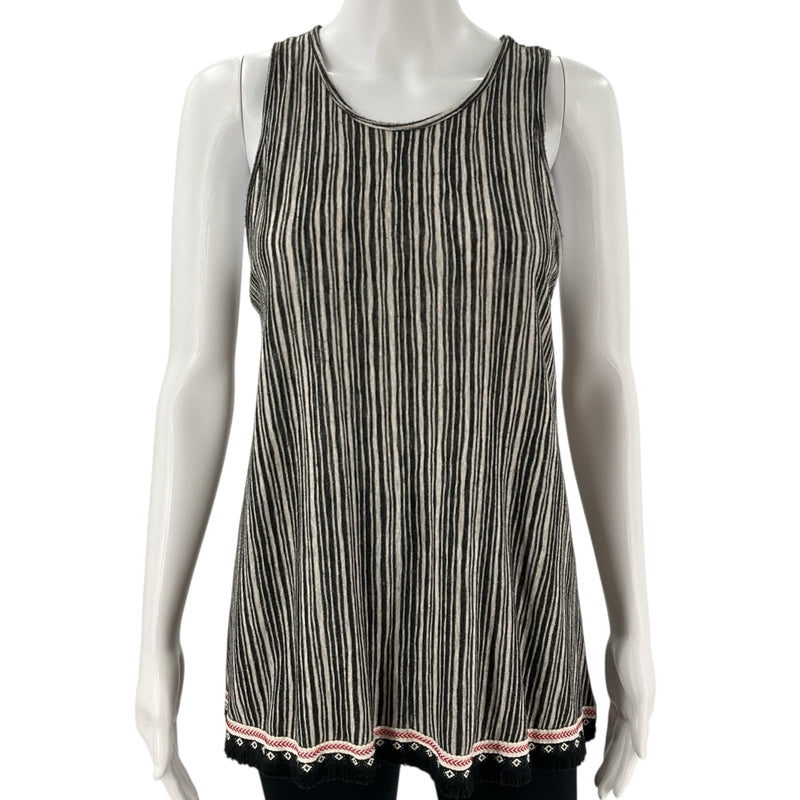 W5 Black/White Stripe Pre-Owned Ladies Top - Size Medium - Margaret’s Fine Consignment