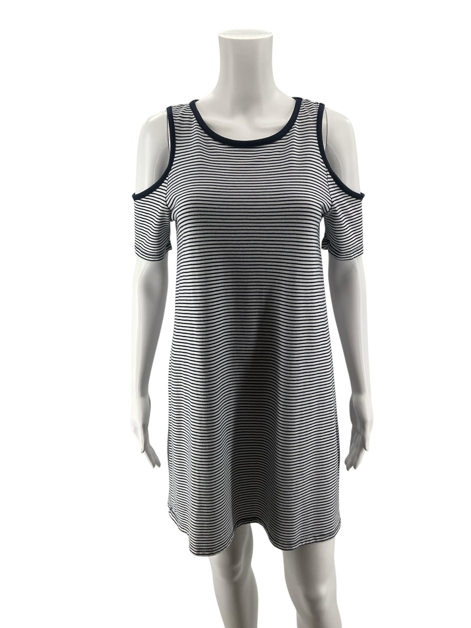 Cotton On Size Small White/Navy Stripe Pre-Owned Ladies Dress