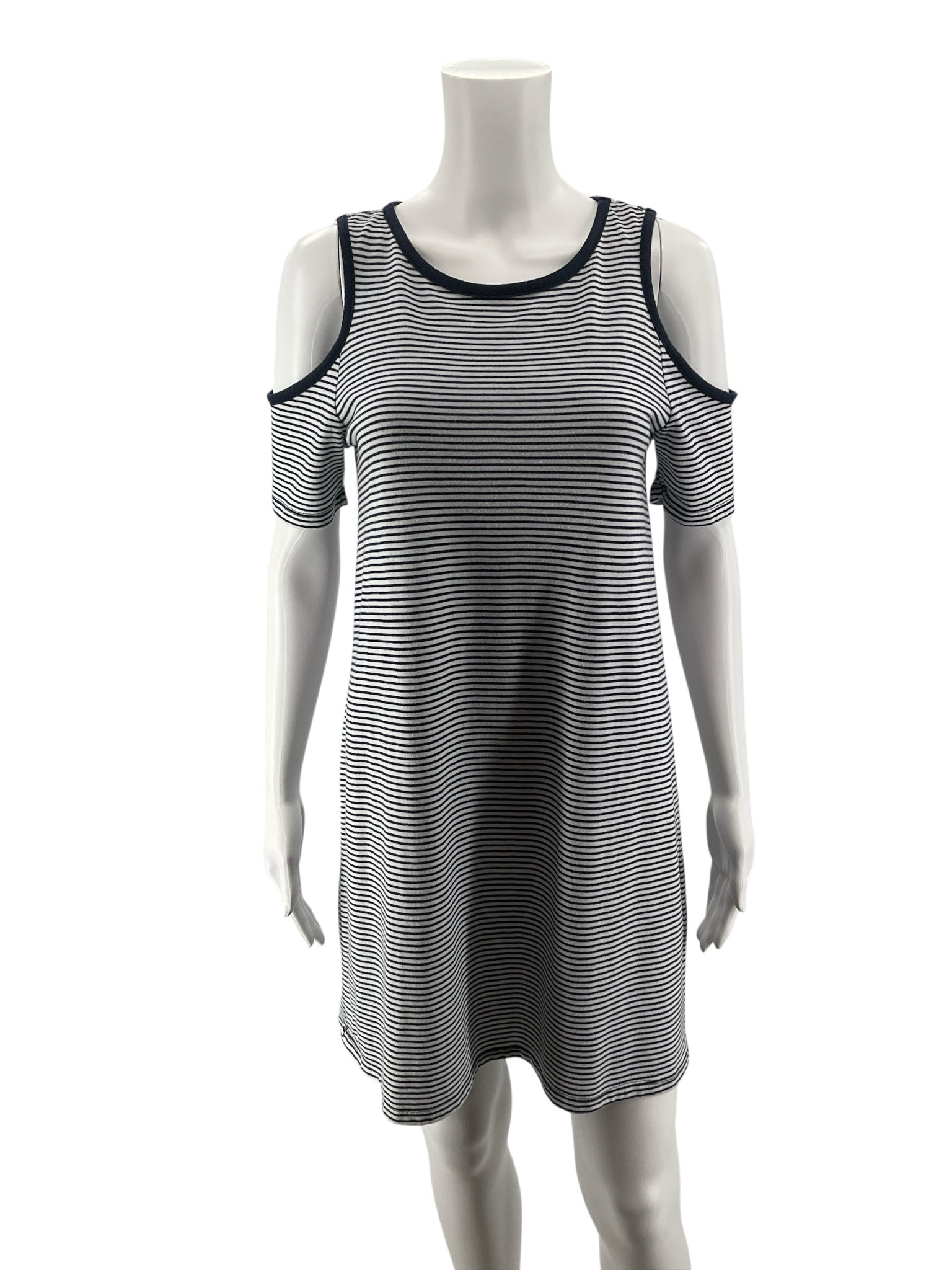 Cotton On Size Small White/Navy Stripe Pre-Owned Ladies Dress