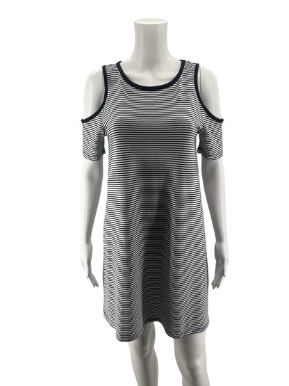 Cotton On Size Small White/Navy Stripe Pre-Owned Ladies Dress
