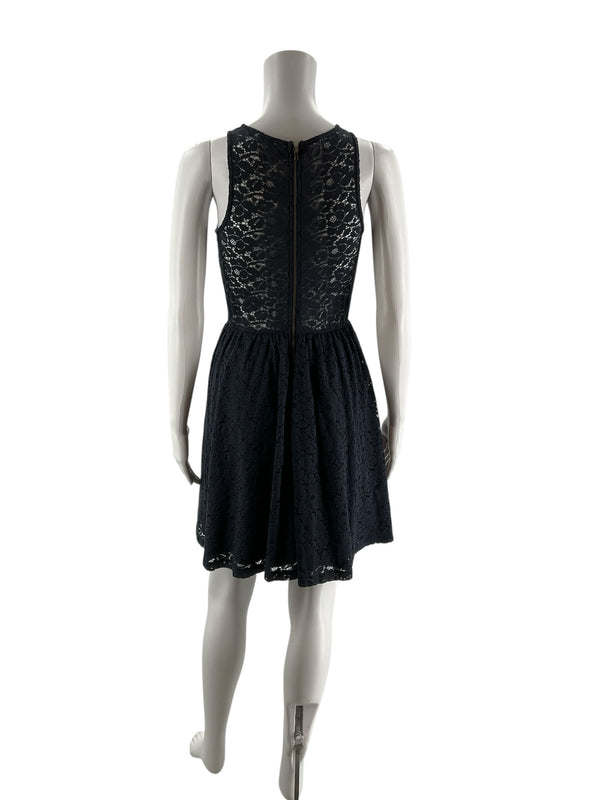 Soprano Navy Lace Pre-Owned Ladies Dress - Size Small