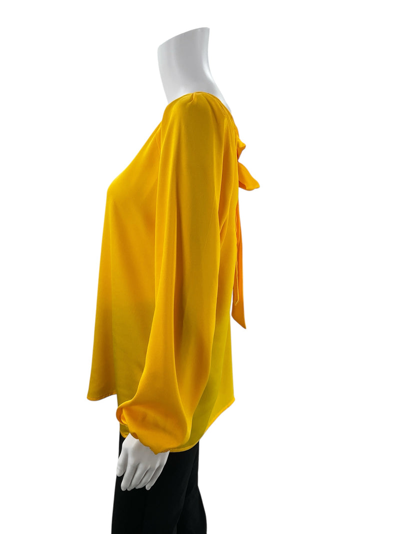 Nine West Yellow Solid Pre-Owned Ladies Top - Size Medium