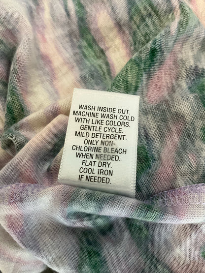 Simply Vera Vera Wang XL Watercolor Print V-Neck Top | Pre-Owned Rayon Blouse