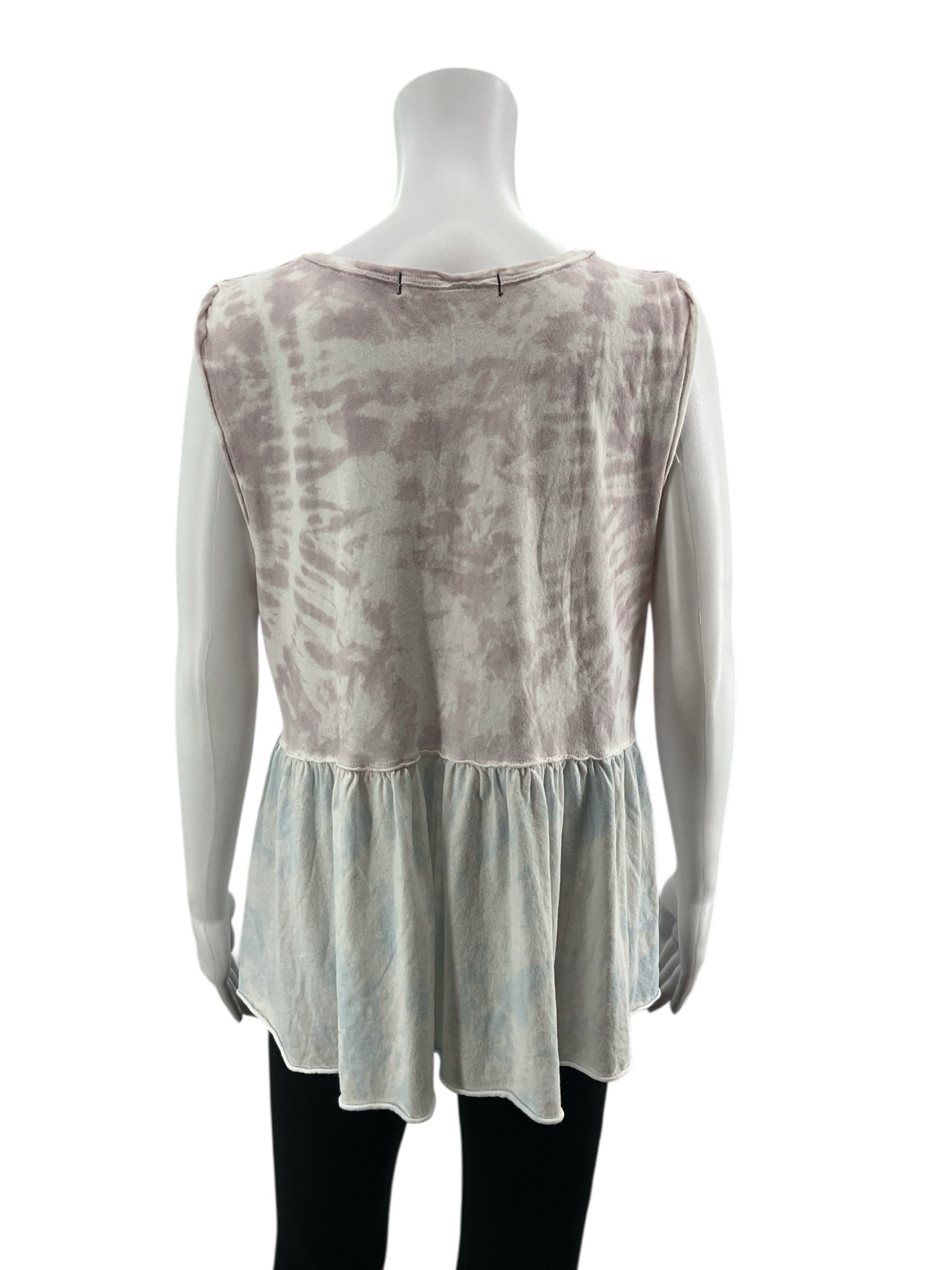We The Free white/purple/blue Sleeveless White/Purple/Blue Tye Dye Pre-Owned Casual Top - Size Medium - Size M