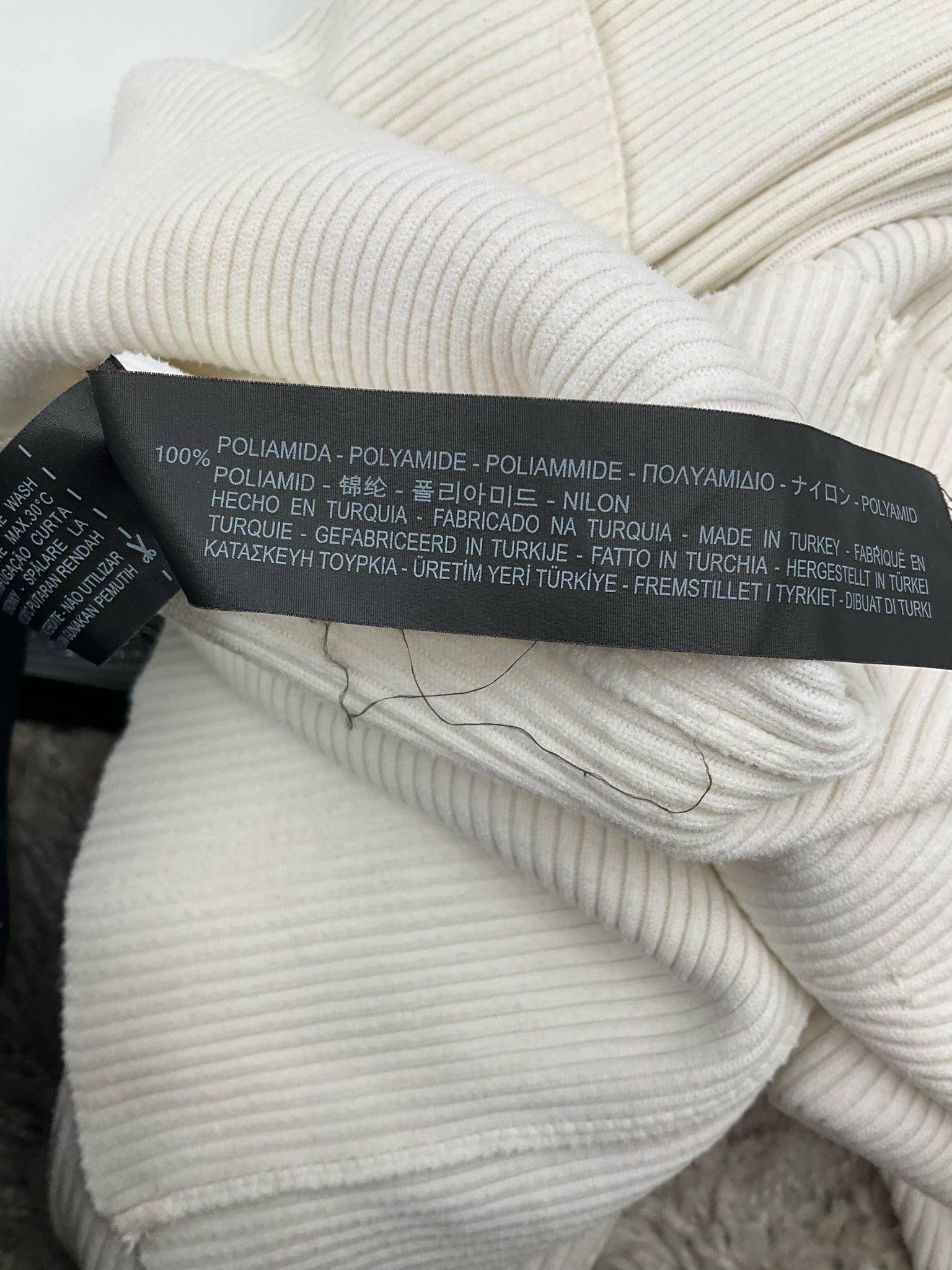 Zara Cream Ribbed Pre-Owned Ladies Dress - Size Small