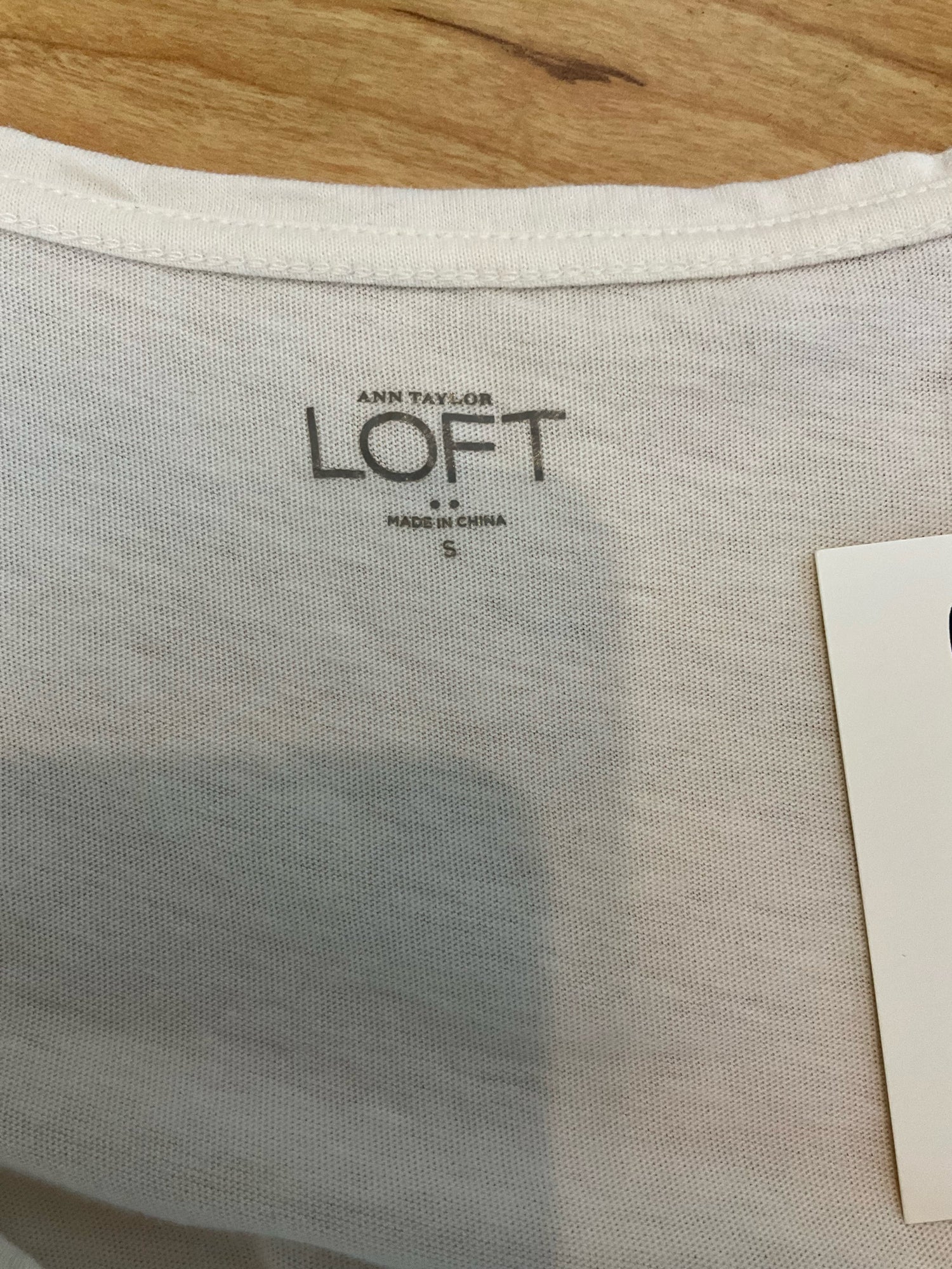 LOFT Ann Taylor Sequin Front Sleeveless Tank Top Cream Small