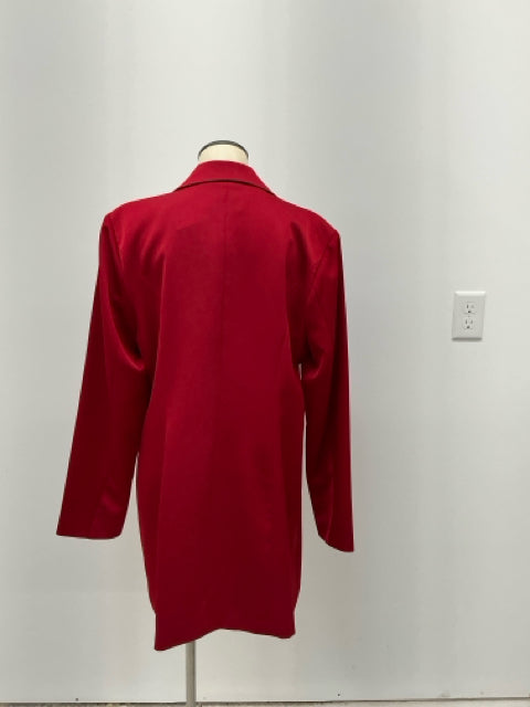 Adelyn Rae Red Longline Open Front Blazer NWT Size XL - ONLINE ONLY