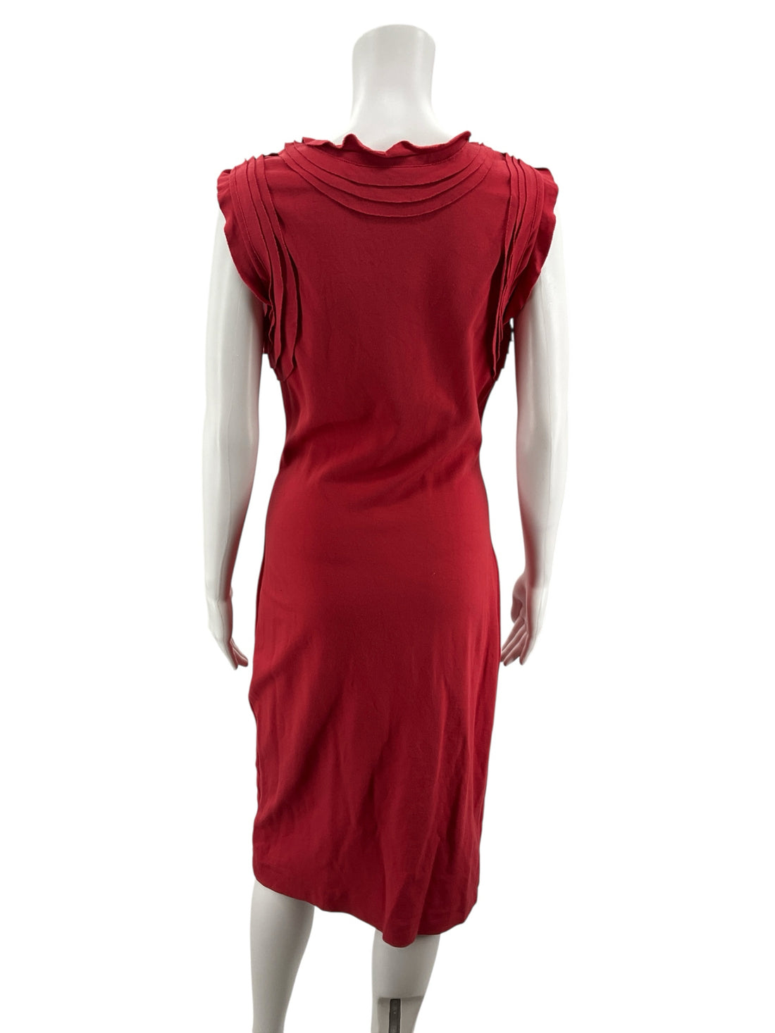 Diane Von Furstenberg Salmon Solid Pre-Owned Ladies Dress - Size Small