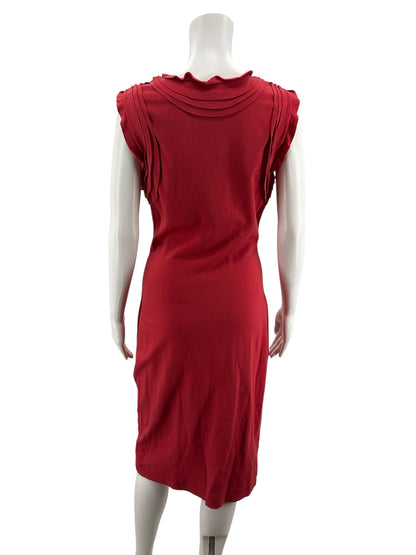 Diane Von Furstenberg Salmon Solid Pre-Owned Ladies Dress - Size Small