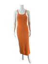 Willow & Wind Orange Knit Dress - Size Large with sleeveless design and breathable cotton fabric, ideal for casual or summer wear.