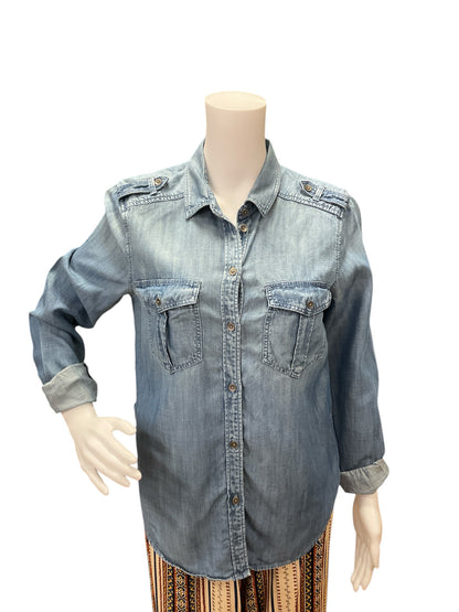 American Eagle Chambray Top Size Small