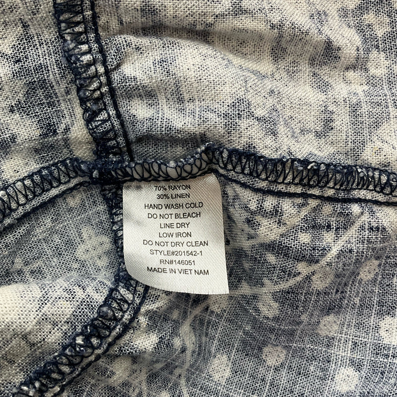 Monteau Navy/White Bandana Pre-Owned Ladies Top - Size Small - Margaret’s Fine Consignment
