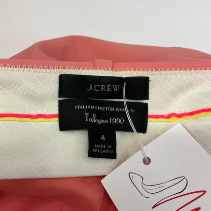 J Crew Coral Solid Pants Size 4 - label