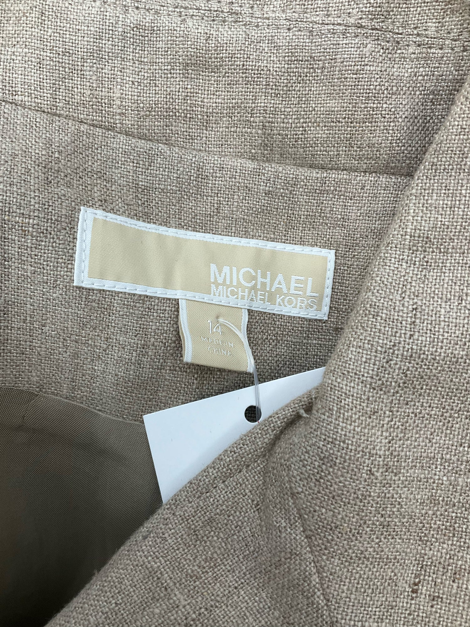 Michael Kors Tan Solid Pre-Owned Ladies Blazer - Size 14 - Margaret’s Fine Consignment