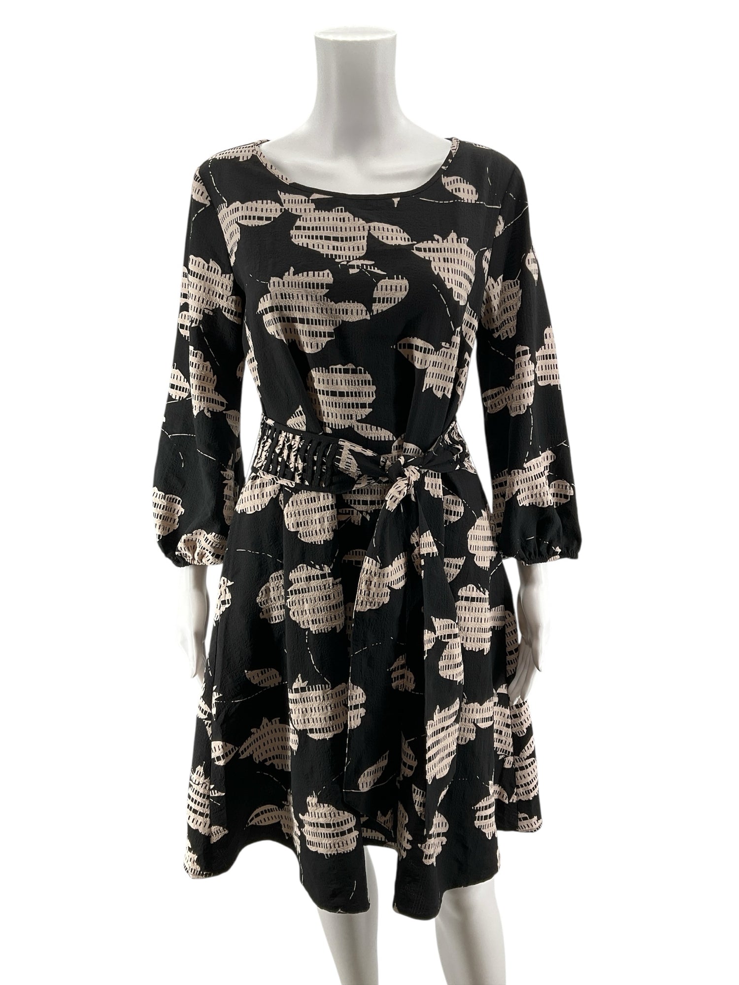 The Odells Eliana Botanical Print Tie-Waist Midi Dress Size Small