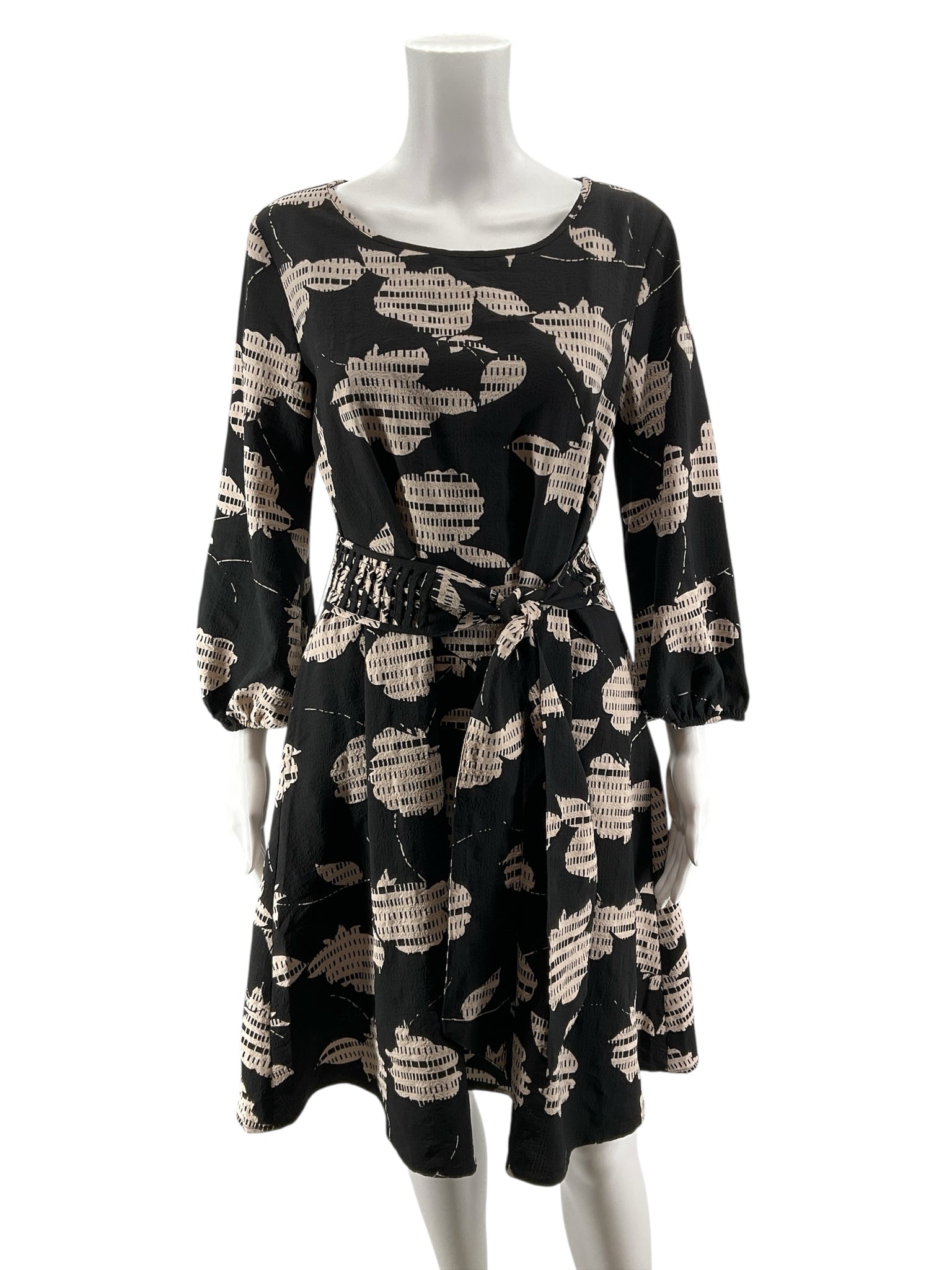The Odells Eliana Botanical Print Tie-Waist Midi Dress Size Small