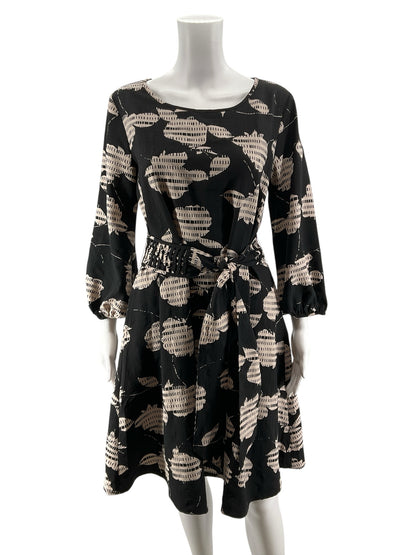 The Odells Eliana Botanical Print Tie-Waist Midi Dress Size Small