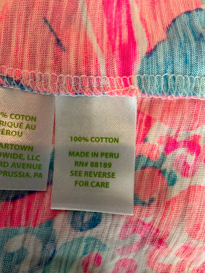 Lilly Pulitzer Marlowe Dress XS First Impression Print Pink Blue Swing Tank