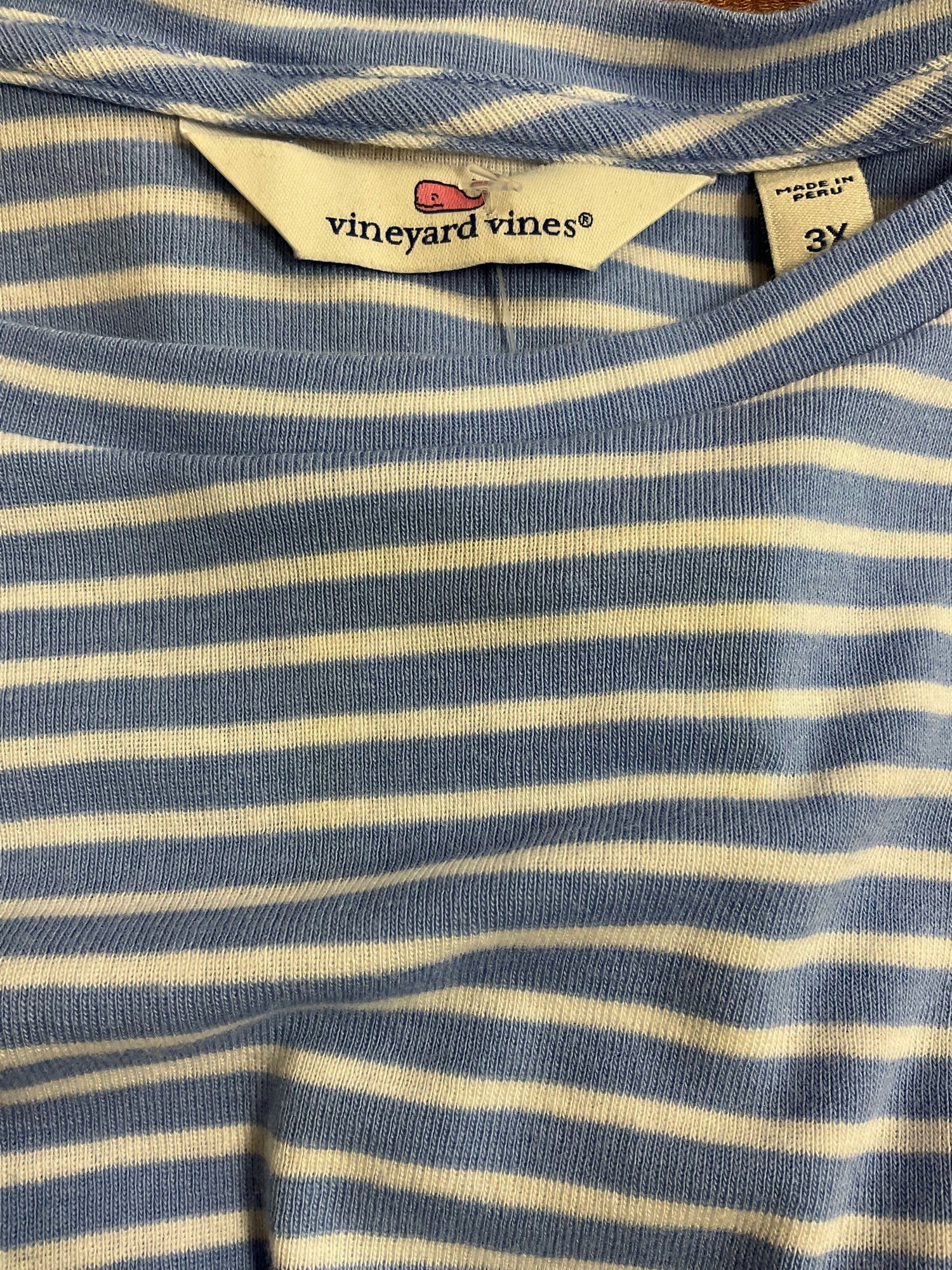 Vineyard Vines Striped Pima Cotton Modal Tee Size 3X Blue White