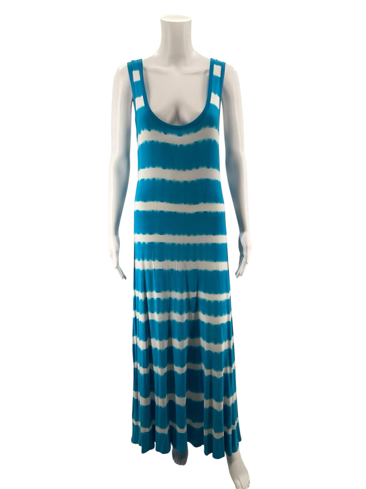 Calvin Klein Turquoise Tie-Dye Sleeveless Midi Dress Size 8 - ONLINE ONLY