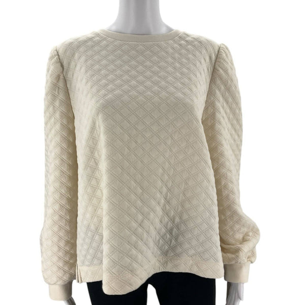 Loft Cream Solid Ladies Pre-Owned Top - Size XL - Margaret’s Fine Consignment